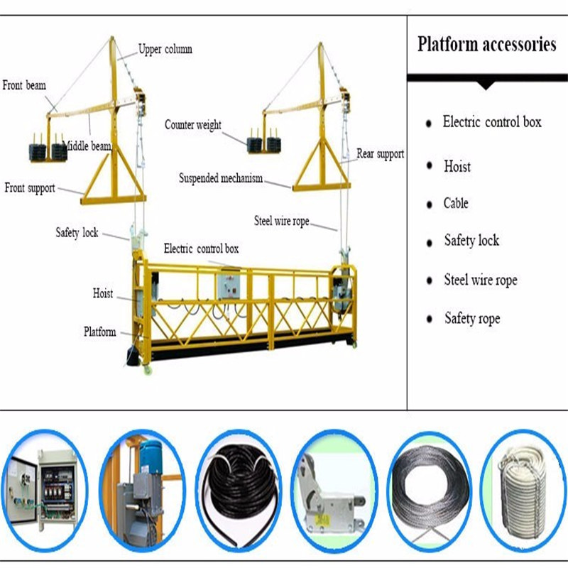 ZLP800 Suspended Work Platform Gondola Construction Platform